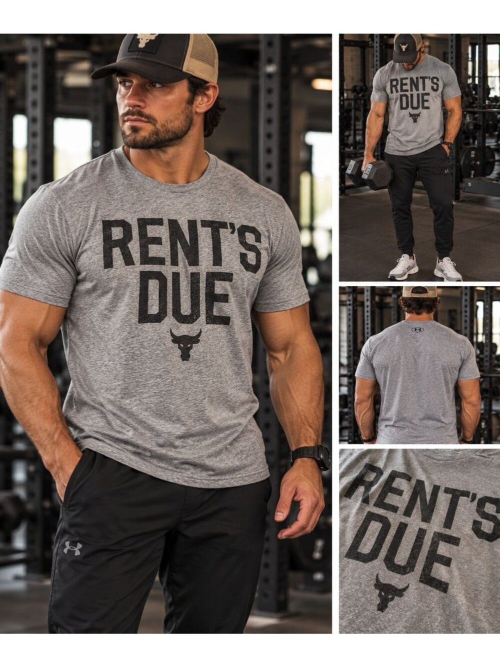 Under Armour Project Rock Rent's Due Pay Your Dues Long Sleeve Shirt Men's L